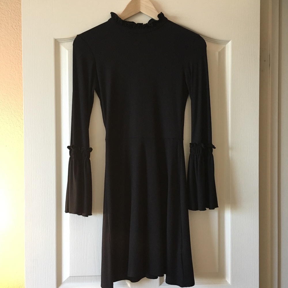 Long Sleeve High Neck Topshop Dress